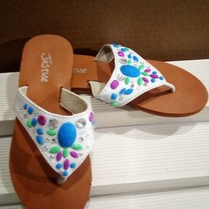 JUSTICE Little Girls Sandals GEMS